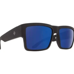 Hot Lunettes de soleil Cyrus Soft Matte Black Happy Dark Gray Green Polar Dark Blue Spectra Mirror Femme Lunettes Femme|Lunettes Polarisées