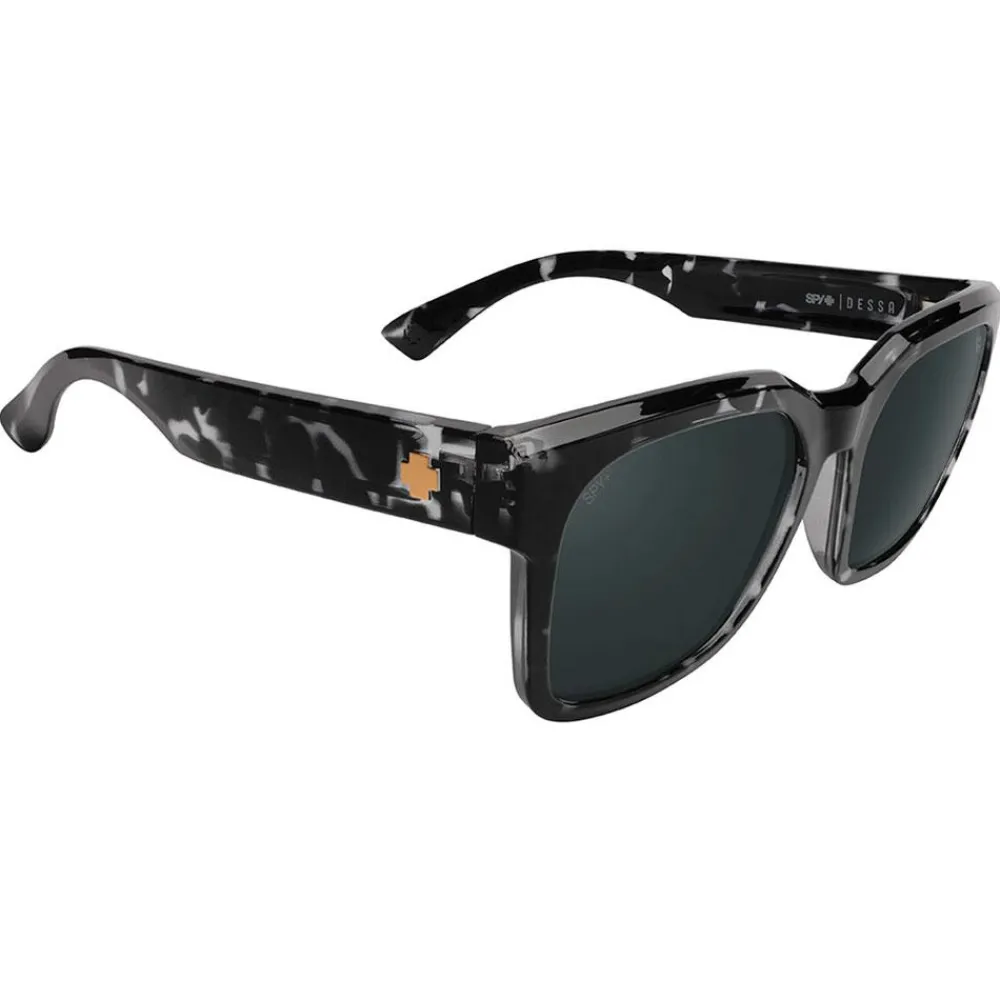 Online Lunettes de soleil Dessa Black Marble Tort Happy Gray Green Black Mirror Femme Lunettes Femme