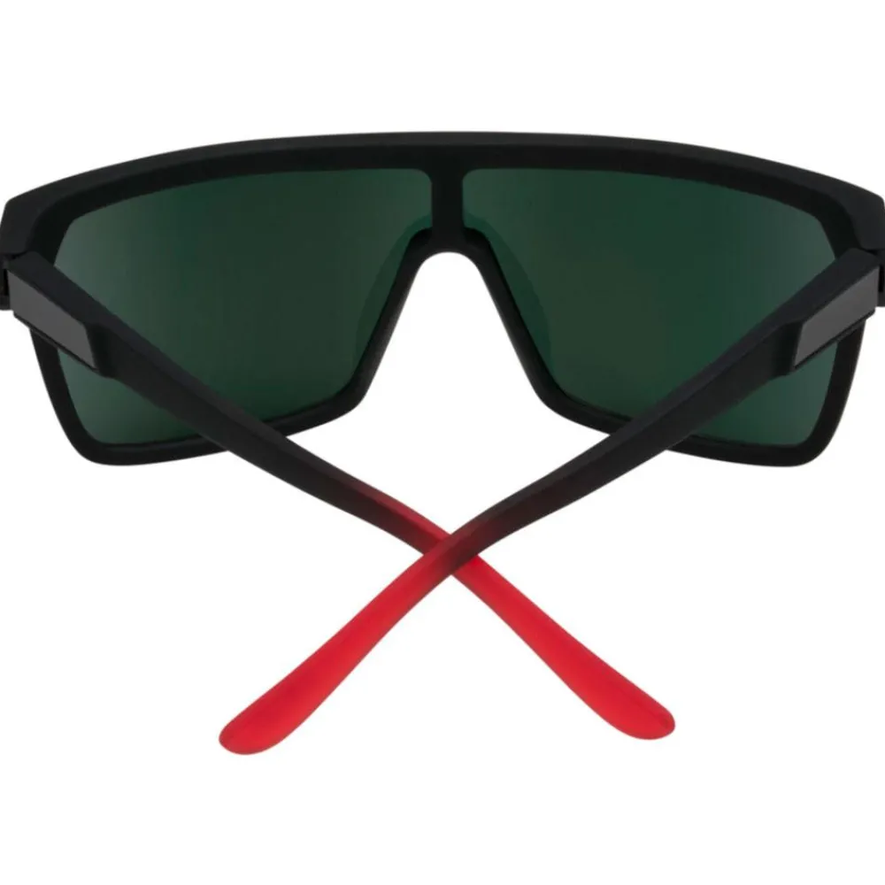 Lunettes Femme<Spy Lunettes de soleil Flynn Soft Matte Black Red Face HD Plus Gray Green with Red Light Spectra Mirror
