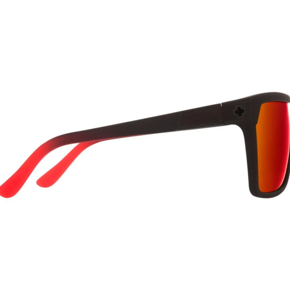 Lunettes Femme<Spy Lunettes de soleil Flynn Soft Matte Black Red Face HD Plus Gray Green with Red Light Spectra Mirror