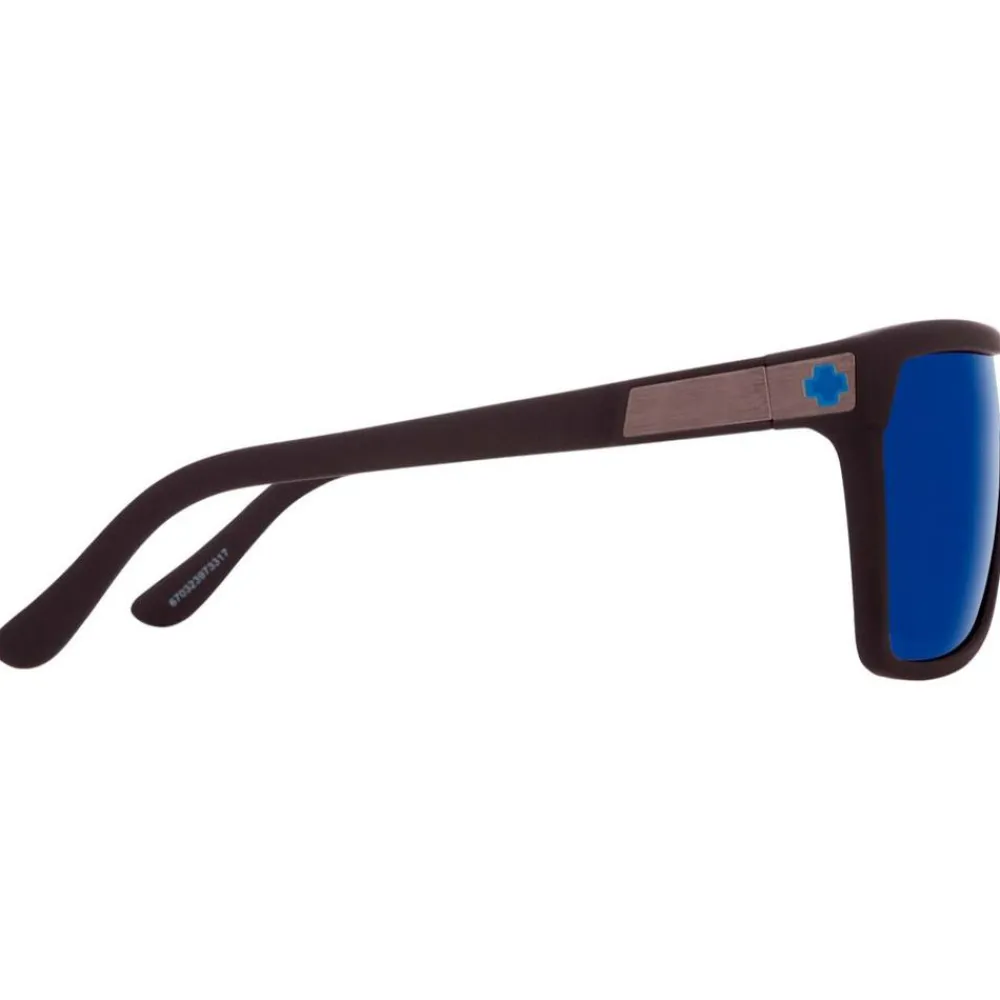 Hot Lunettes de soleil Flynn Soft Matte Black Happy Bronze Dark Blue Mirror Femme Lunettes Femme