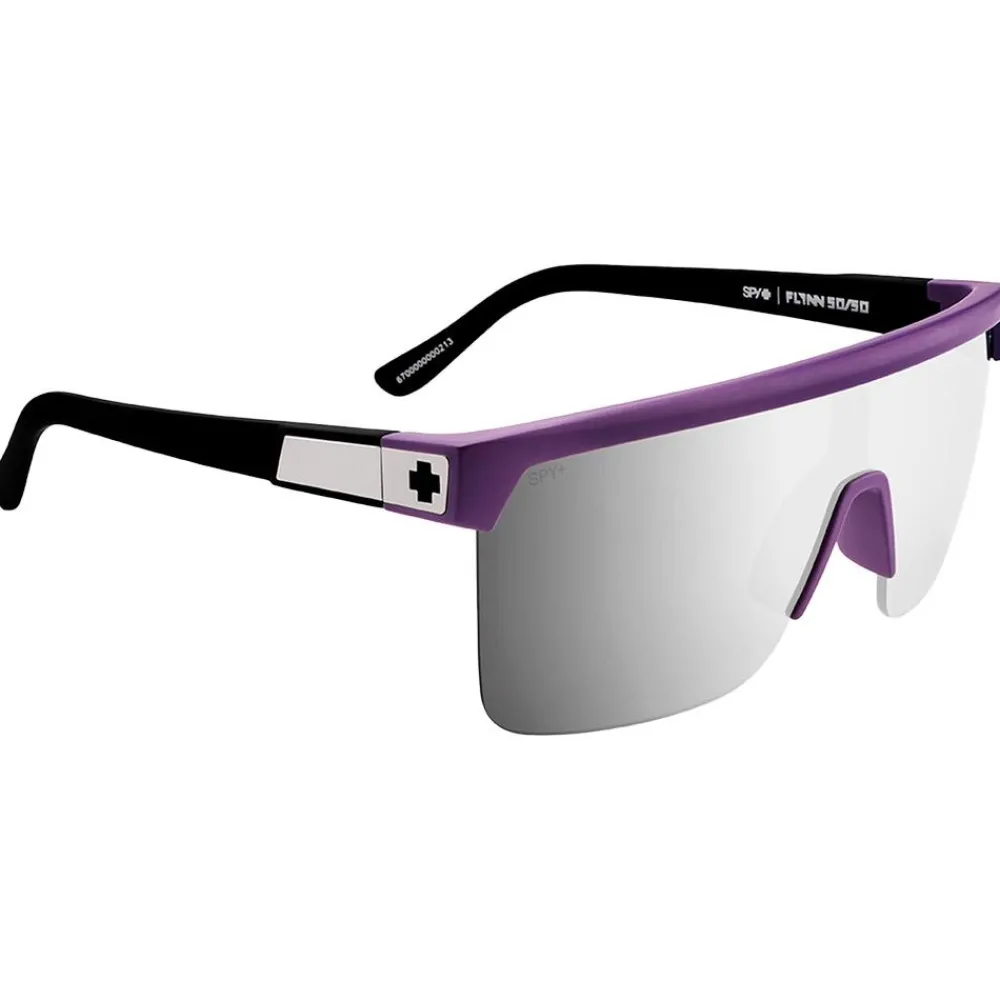 Hot Lunettes de soleil Flynn 50/50 Matte Purple Matte Black Happy Bronze Platinum Mirror Femme Lunettes Femme