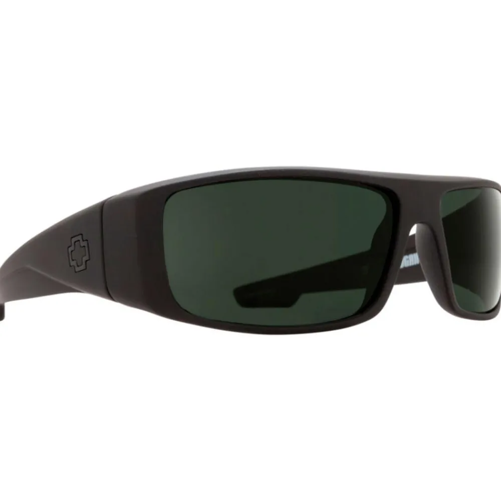 Clearance Lunettes de soleil Logan Soft Matte Black HD Plus Gray Green Femme Lunettes Femme