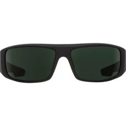 Clearance Lunettes de soleil Logan Soft Matte Black HD Plus Gray Green Femme Lunettes Femme