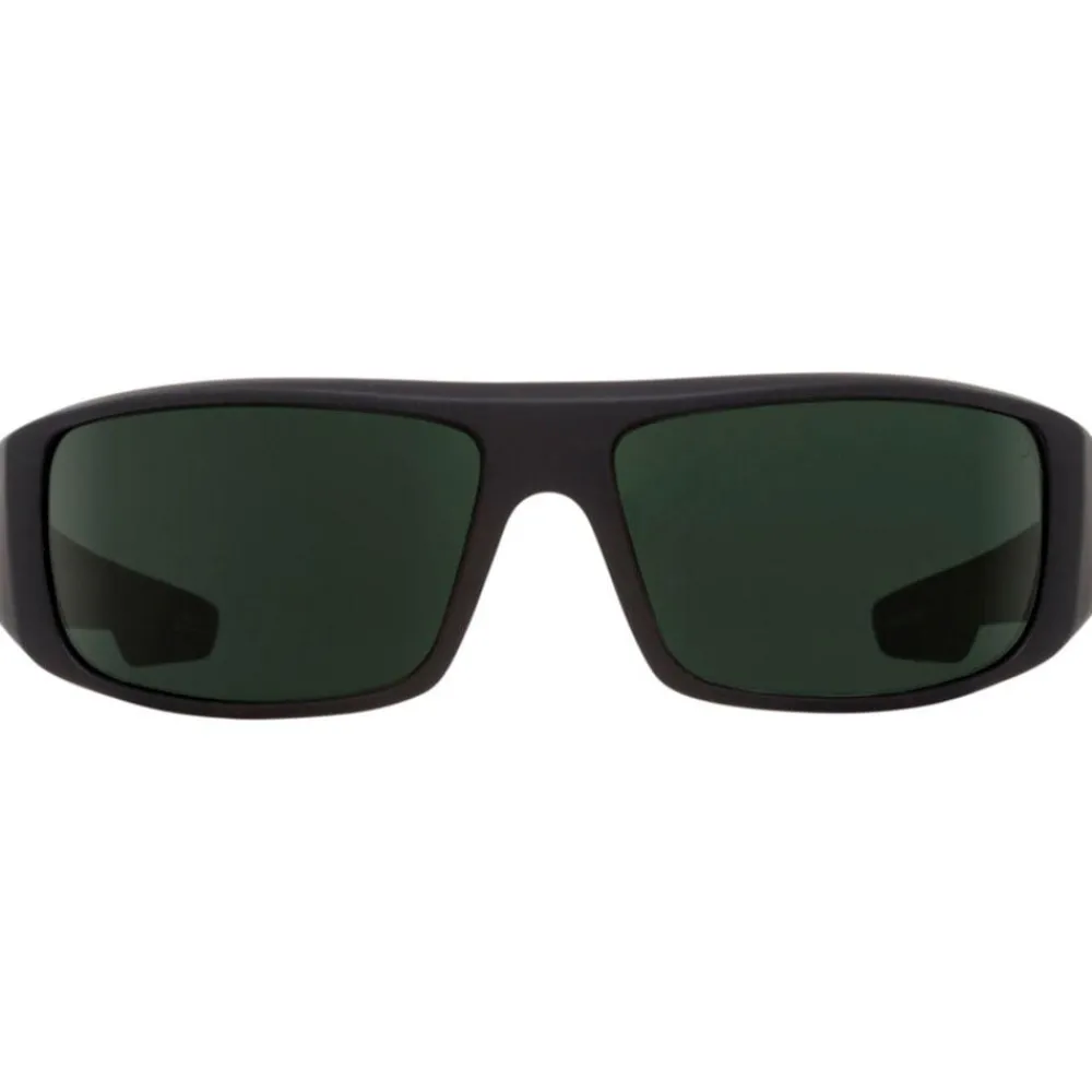 Clearance Lunettes de soleil Logan Soft Matte Black HD Plus Gray Green Femme Lunettes Femme