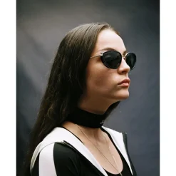 New Lunettes de soleil Storm Noir Cristal Skilynx Femme Lunettes Femme