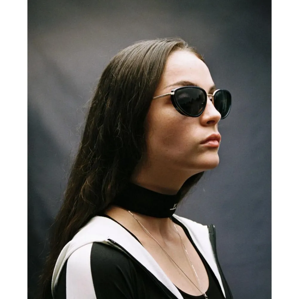 New Lunettes de soleil Storm Noir Cristal Skilynx Femme Lunettes Femme