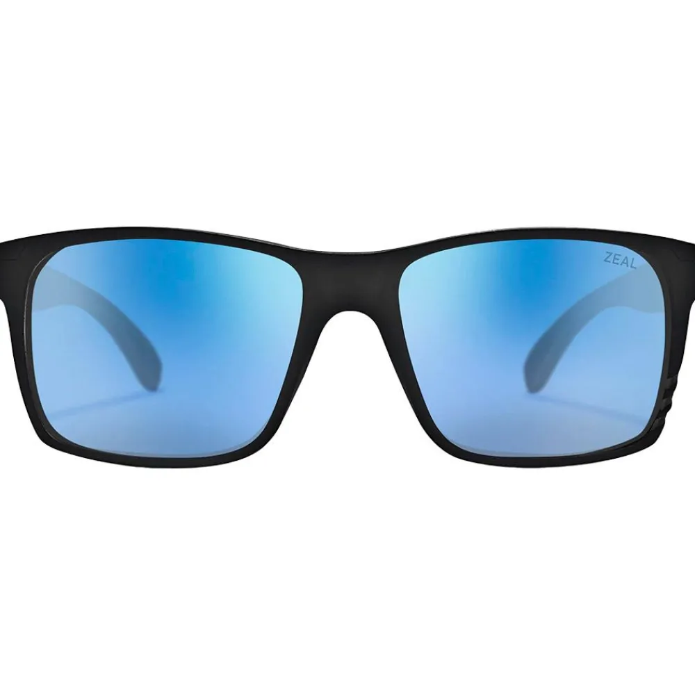 Lunettes Femme|Lunettes Polarisées<Zeal Lunettes de soleil Brewer Gloss Black Ellume Polarized Horizon Blue