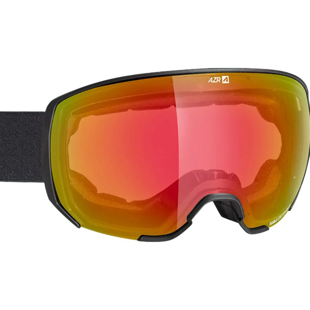 Clearance Masque de Ski Action Otg Noire Mate Irisé Rouge Multicouche Femme Masques Femme|Masques Homme
