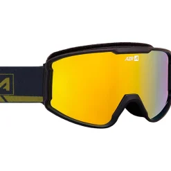 Masques Femme|Masques Homme<AZR Masque de Ski Track Otg Noire Mate Full Jaune Multicouche