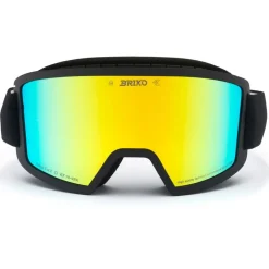 Masques Enfant<Briko Masque de Ski Frostbite Kids Black Yellow Mirror