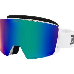 Hot Masque de Ski Titan 8 Sharp Lite White Smoke Base Green Mirror + Pink Femme Masques Femme|Masques Homme
