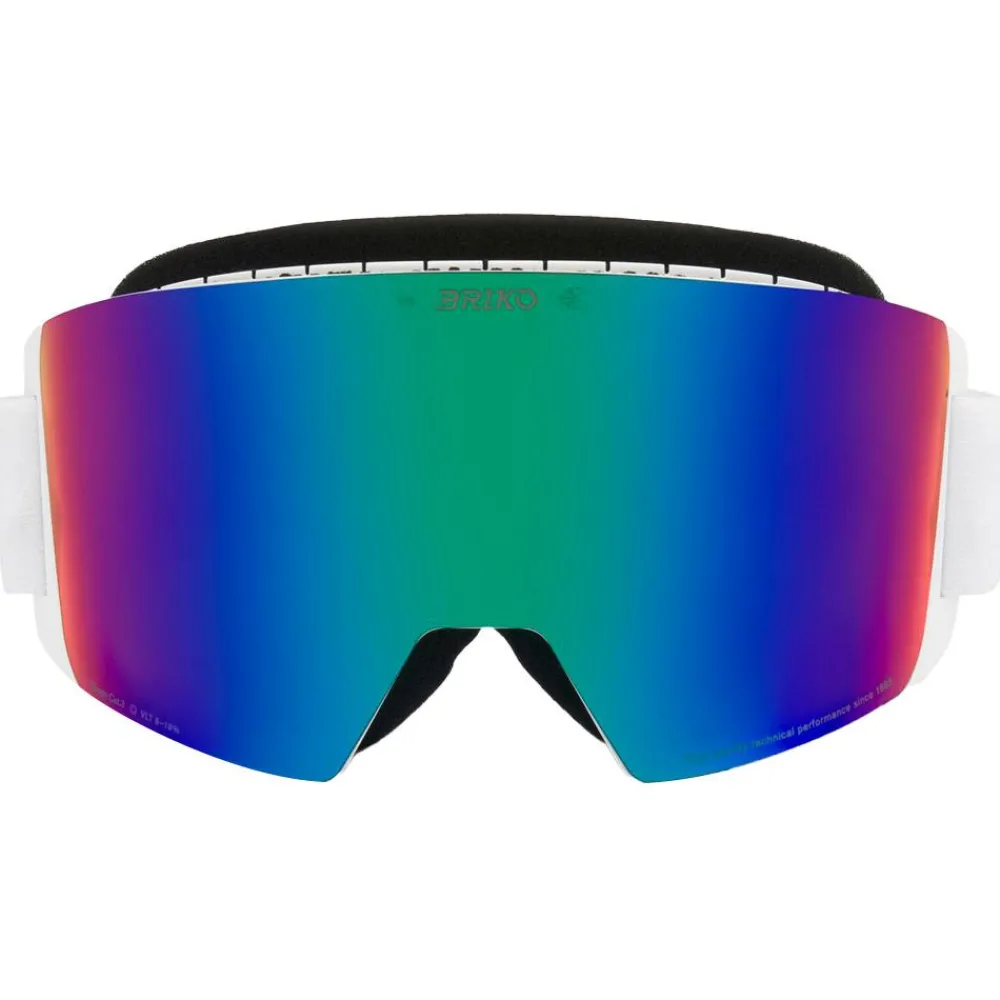 Hot Masque de Ski Titan 8 Sharp Lite White Smoke Base Green Mirror + Pink Femme Masques Femme|Masques Homme