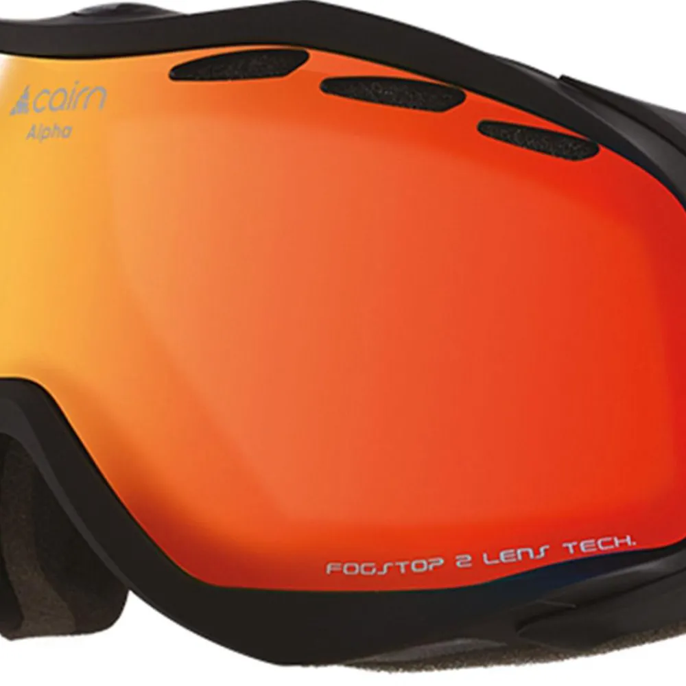 Masques Homme<Cairn Masque de Ski Alpha Mat Black Orange Mirror Spx 3000 Ium