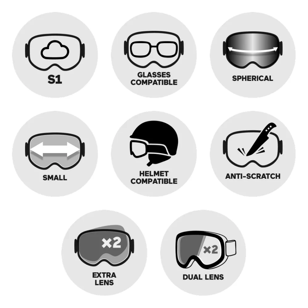 Masques Femme|Masques Porteur De Lunettes<Cairn Masque de Ski Genius Otg Mat White Spx1000