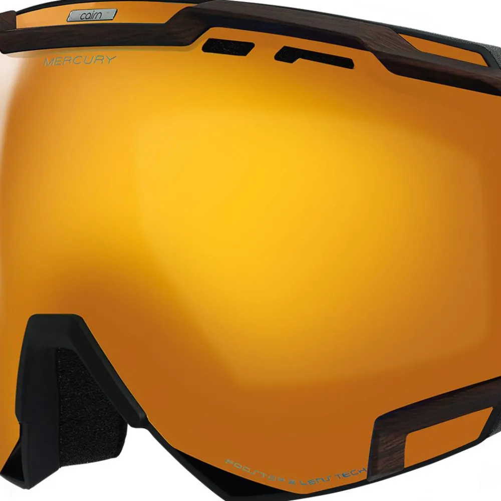 Sale Masque de Ski Mercury Mat Black Wood Spx 3000 Ium Homme Masques Porteur De Lunettes|Masques Homme