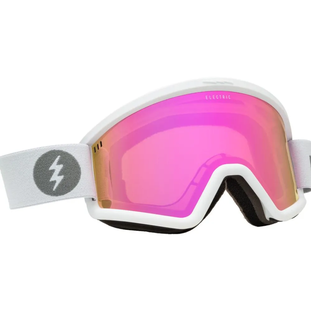 Masques Porteur De Lunettes|Masques Femme<Electric Masque de Ski Hex Matte White Pink Chrome