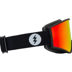 Outlet Masque de Ski Kleveland Matte Black Red Chrome Homme Masques Porteur De Lunettes|Masques Homme