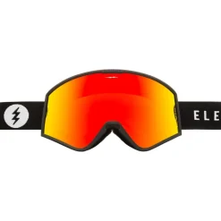 Outlet Masque de Ski Kleveland Matte Black Red Chrome Homme Masques Porteur De Lunettes|Masques Homme