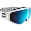 Best Masque de Ski Continuous White Blue Mirror Lens Femme Masques Femme|Masques Homme