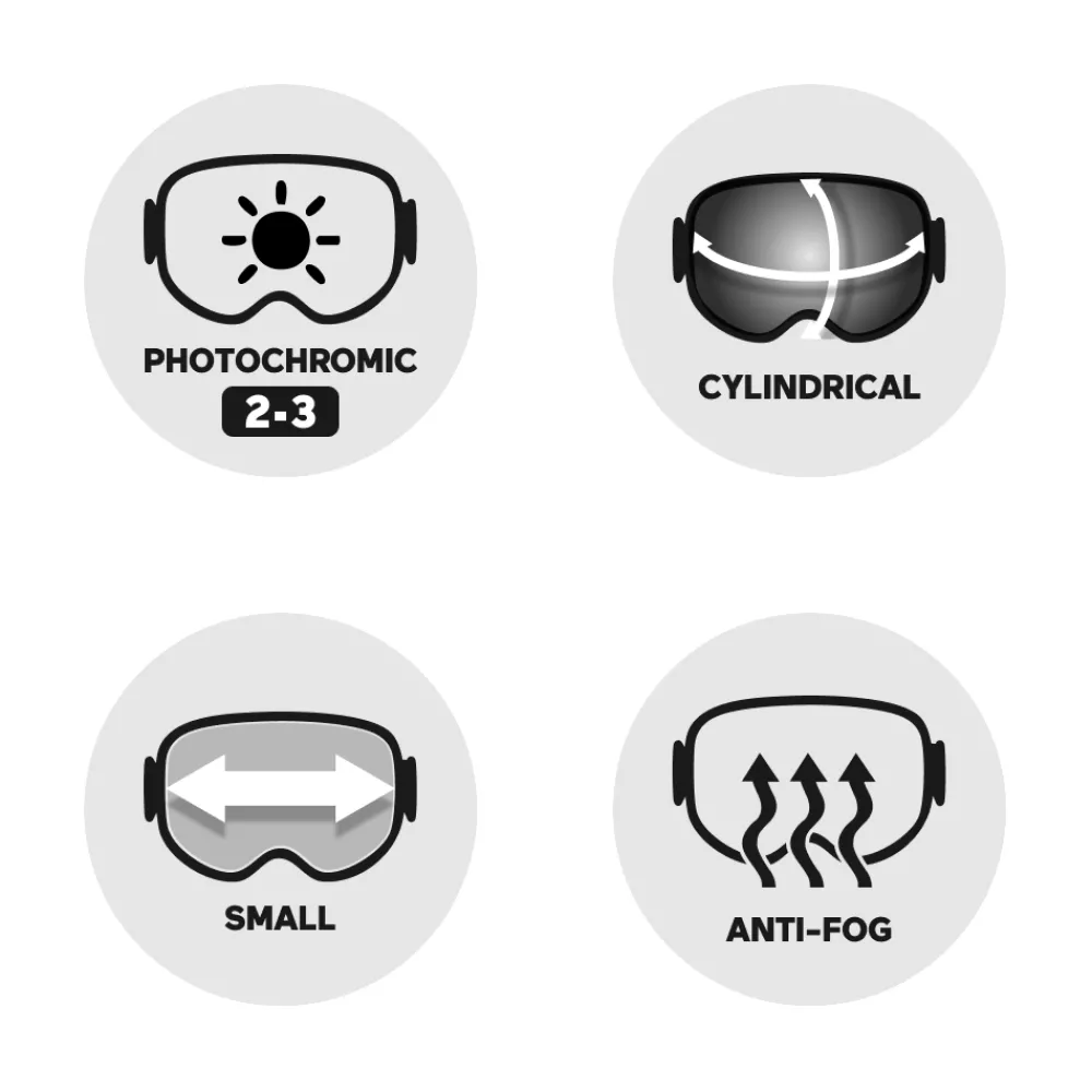 Masques Enfant|Masques Photochromiques<Julbo Masque de Ski Atome Blanc Noir Chromakids 2-3