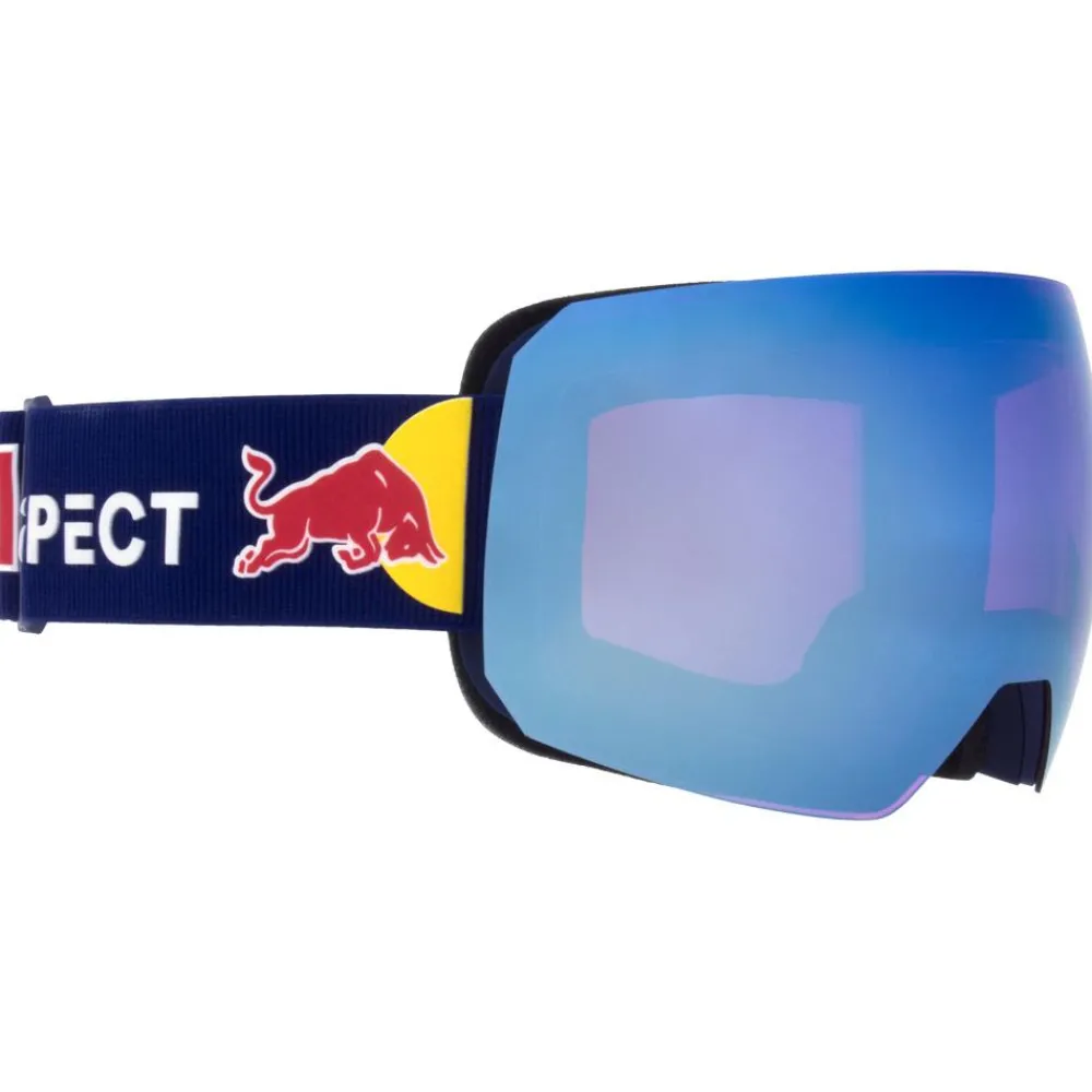 Online Masque de Ski Chute Matt Blue Purple Blue Mirror + Cloudy Snow Femme Masques Homme|Masques Porteur De Lunettes