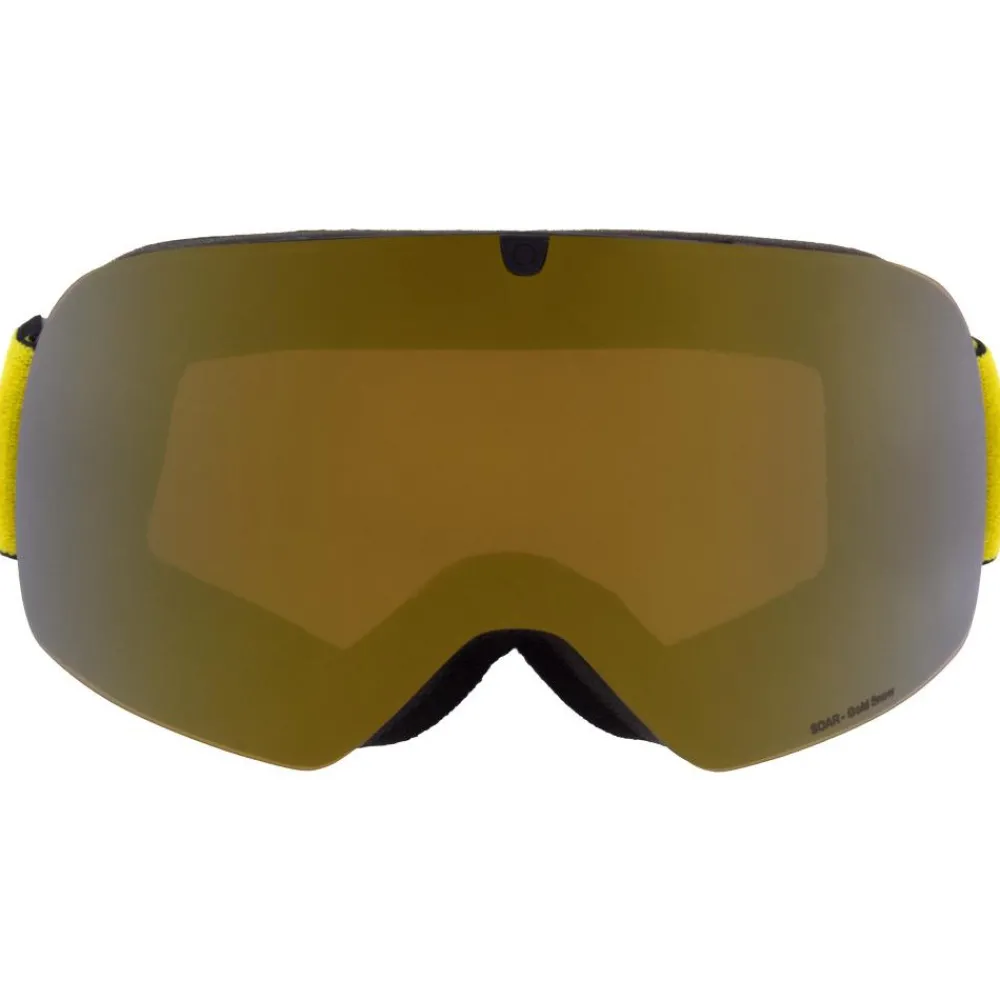 New Masque de Ski Soar Matt Black Orange Gold Mirror Femme Masques Femme|Masques Homme
