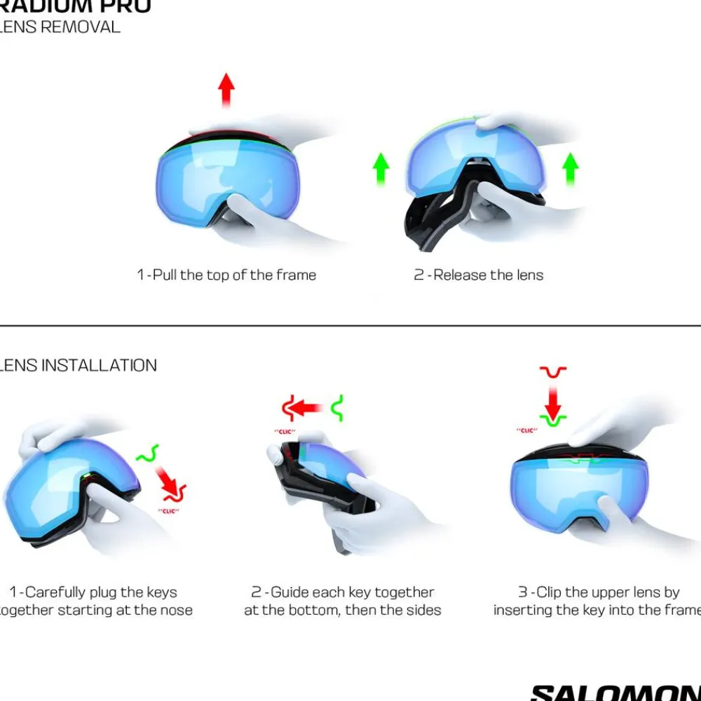 Masques Homme<Salomon Masque de Ski Radium Pro Black Sigma Poppy Red