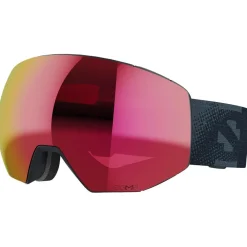 Hot Masque de Ski Radium Prime Ebony Sigma Poppy Red + Sigma Apricot Homme Masques Porteur De Lunettes|Masques Homme