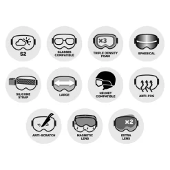 Hot Masque de Ski Radium Prime Ebony Sigma Poppy Red + Sigma Apricot Homme Masques Porteur De Lunettes|Masques Homme