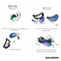 Hot Masque de Ski Sentry Prime Grey Violet Sigma Gun Metal + Sigma Light Blue Femme Masques Porteur De Lunettes|Masques Femme