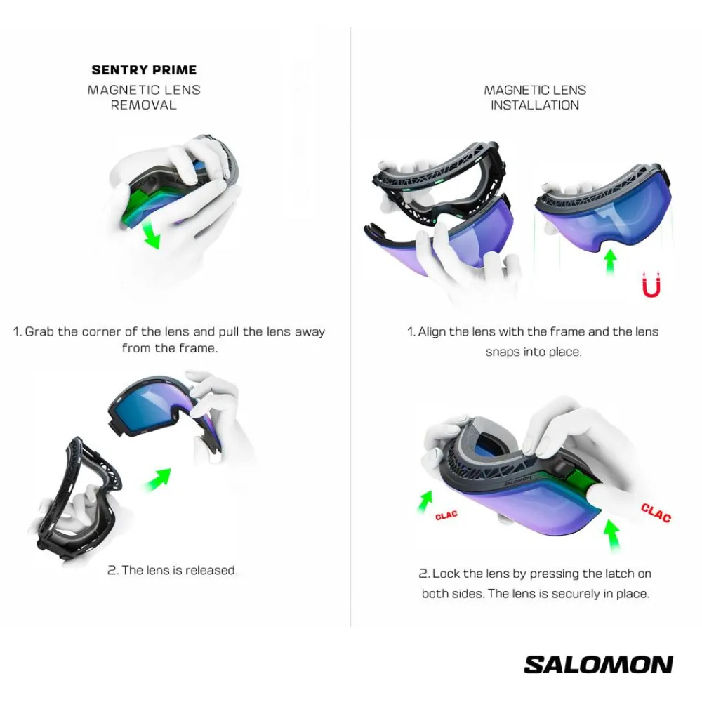 Hot Masque de Ski Sentry Prime Grey Violet Sigma Gun Metal + Sigma Light Blue Femme Masques Porteur De Lunettes|Masques Femme