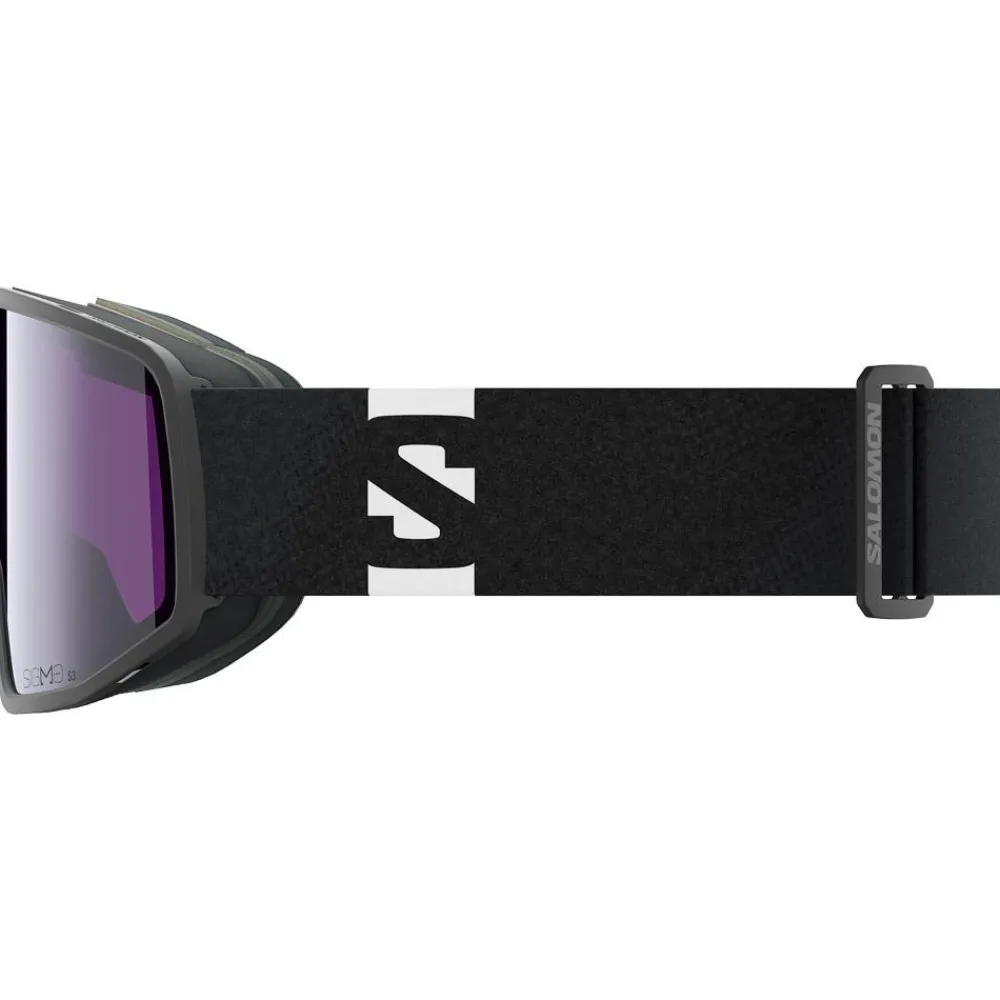 Masques Femme|Masques Homme<Salomon Masque de Ski Sentry Pro S Black Sigma Sky Blue + Sigma Light Blue