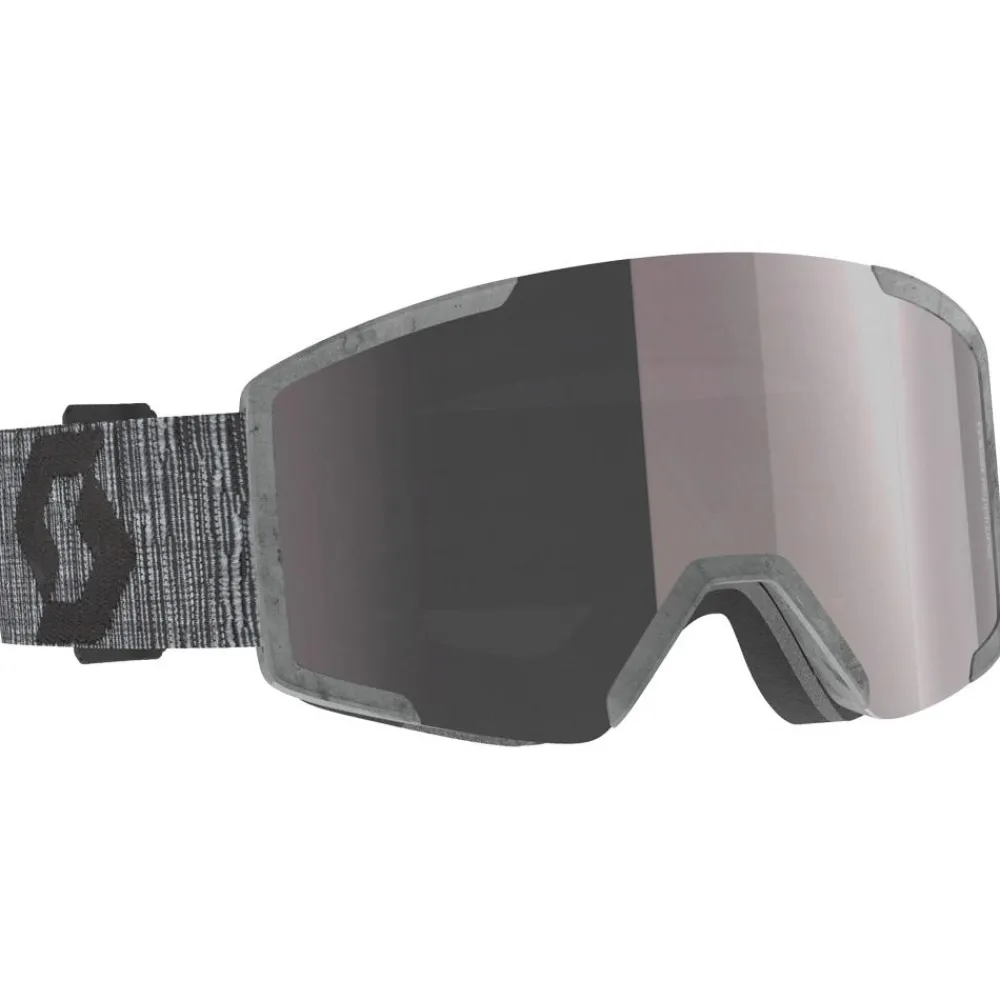 Masque de Ski Shield Recycled Raw Grey Enhancer Silver Chrome Femme Masques Femme|Masques Homme