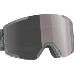 Masque de Ski Shield Recycled Raw Grey Enhancer Silver Chrome Femme Masques Femme|Masques Homme