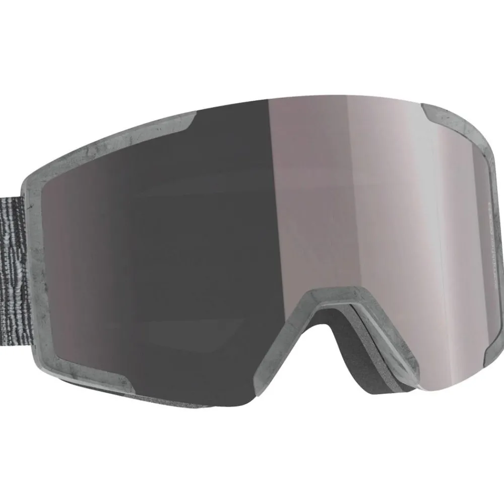 Masque de Ski Shield Recycled Raw Grey Enhancer Silver Chrome Femme Masques Femme|Masques Homme