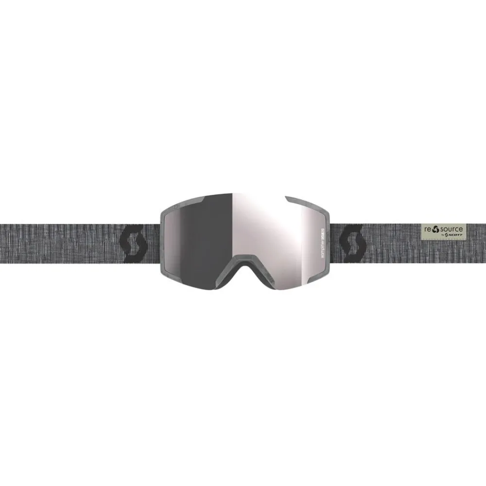 Masque de Ski Shield Recycled Raw Grey Enhancer Silver Chrome Femme Masques Femme|Masques Homme