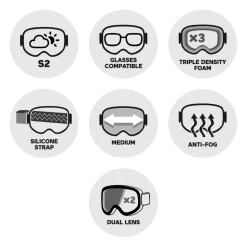 Masques Porteur De Lunettes|Masques Femme<Scott Masque de Ski Sphere Otg Mineral White Amp Pro White Chrome