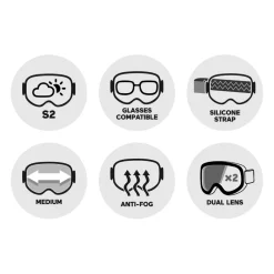 New Masque de Ski Unlimited II Otg Mineral White Enhancer Femme Masques Porteur De Lunettes|Masques Femme