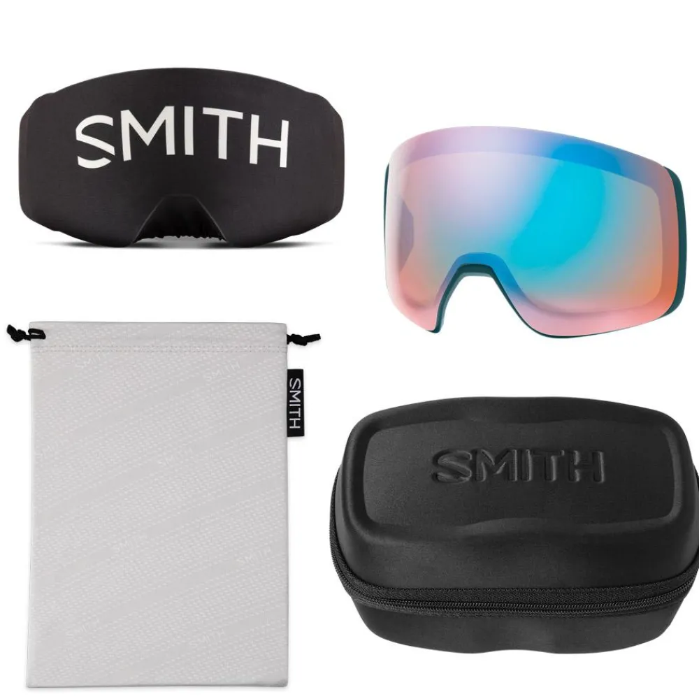 Discount Masque de Ski 4D Mag XL Pacific Chromapop Everyday Green Mirror + Chromapop Storm Blue Sensor Mirror Femme Masques Porteur De Lunettes|Masques Femme