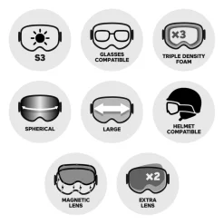 Online Masque de Ski I/O Mag XL Blackout Chromapop Sun Black + Chromapop Storm Blue Sensor Mirror Homme Masques Porteur De Lunettes|Masques Homme
