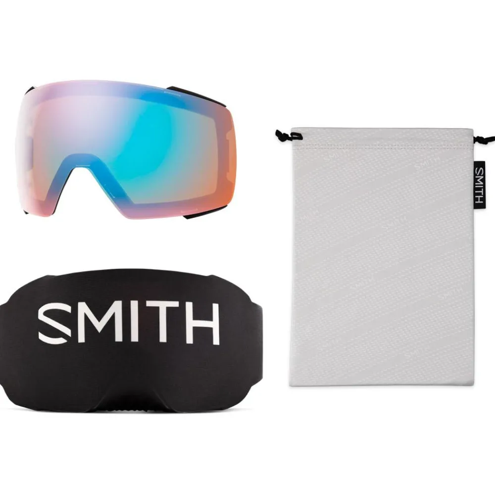 Masques Femme|Masques Homme<Smith Masque de Ski I/O Mag Speed Racer Chromapop Sun Black Gold Mirror + Chromapop Storm Blue Sensor Mirror