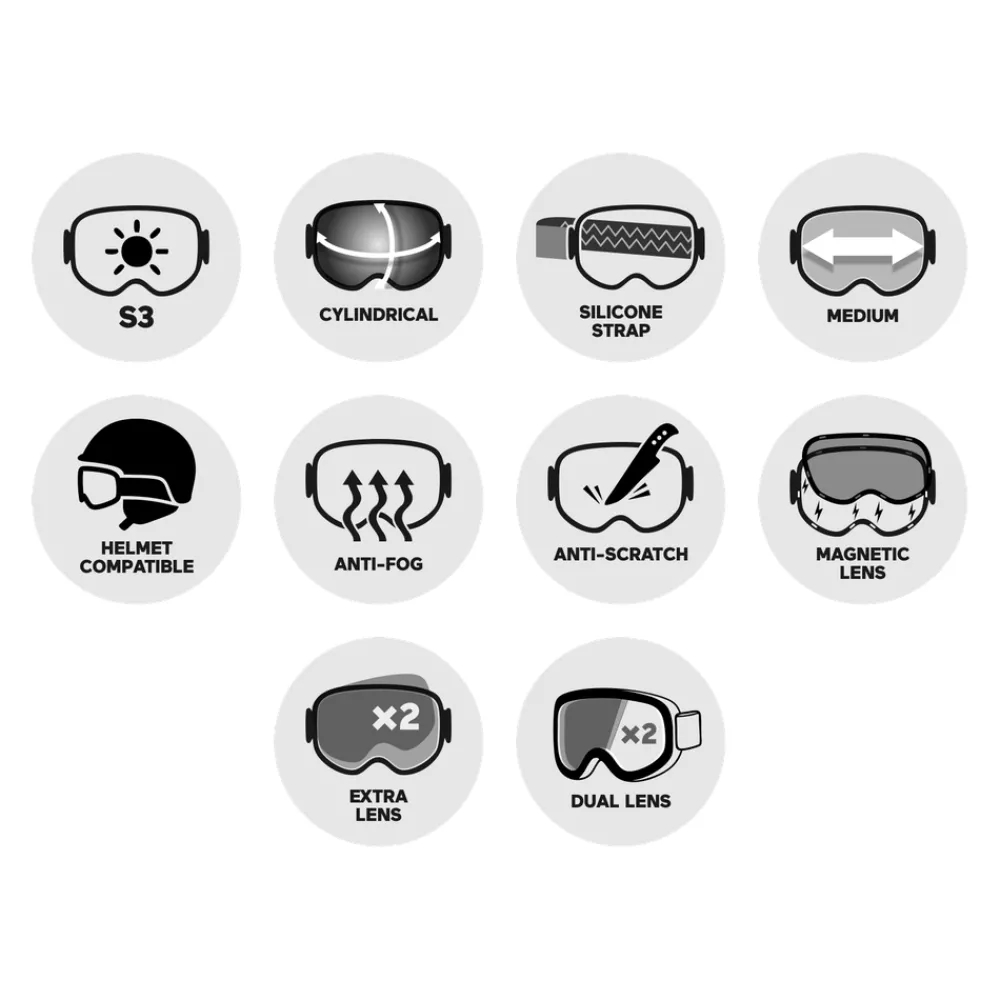 Masque de Ski Marauder Se Lavender Happy Bronze Black Mirror + Happy Low Light Persimmon Silver Mirror Femme Masques Femme
