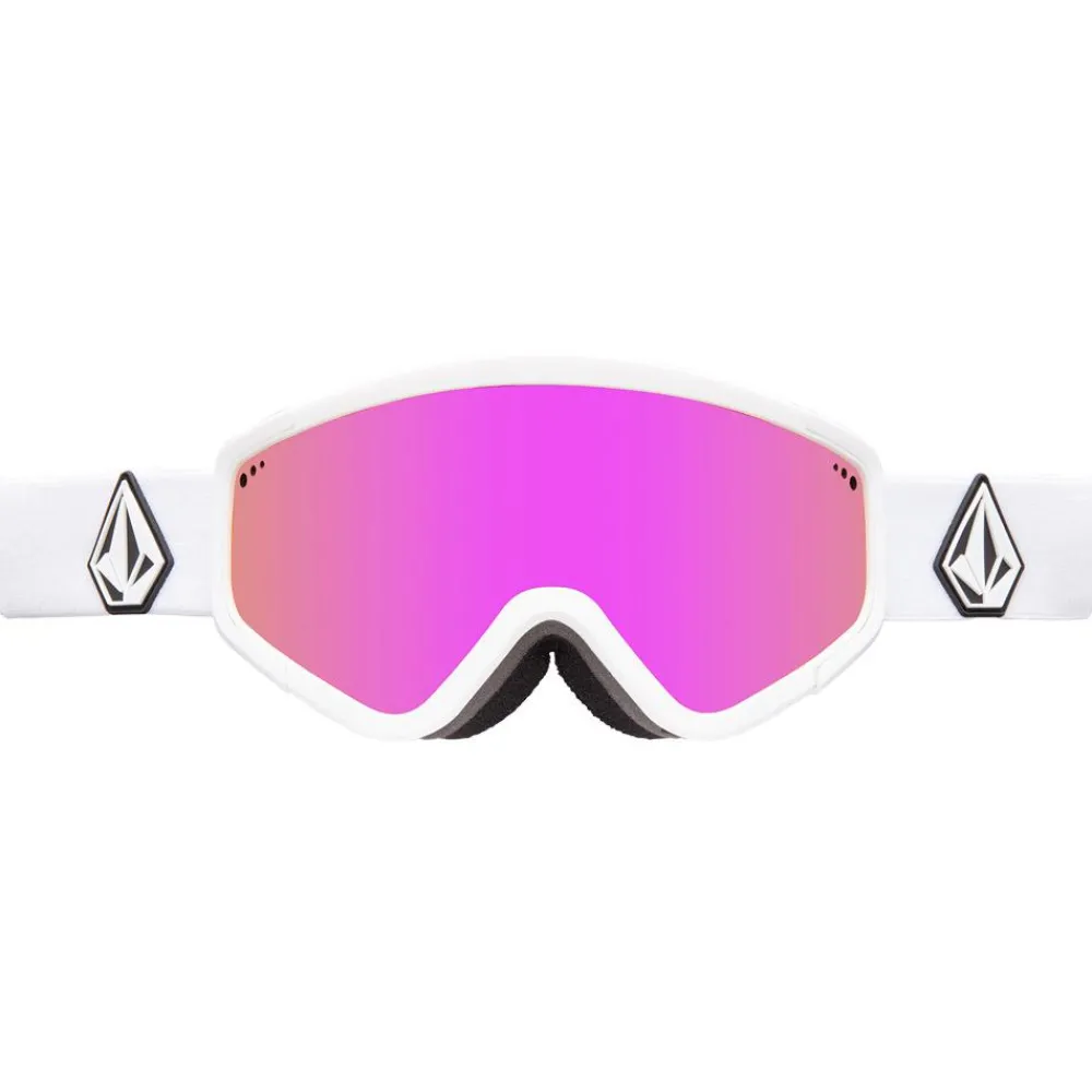 Masque de Ski Attunga Matte White Pink Chrome Femme Masques Femme|Masques Homme