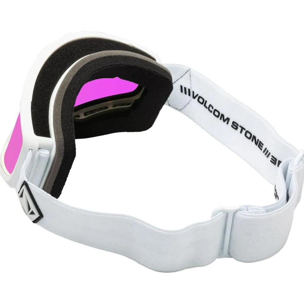 Masque de Ski Attunga Matte White Pink Chrome Femme Masques Femme|Masques Homme