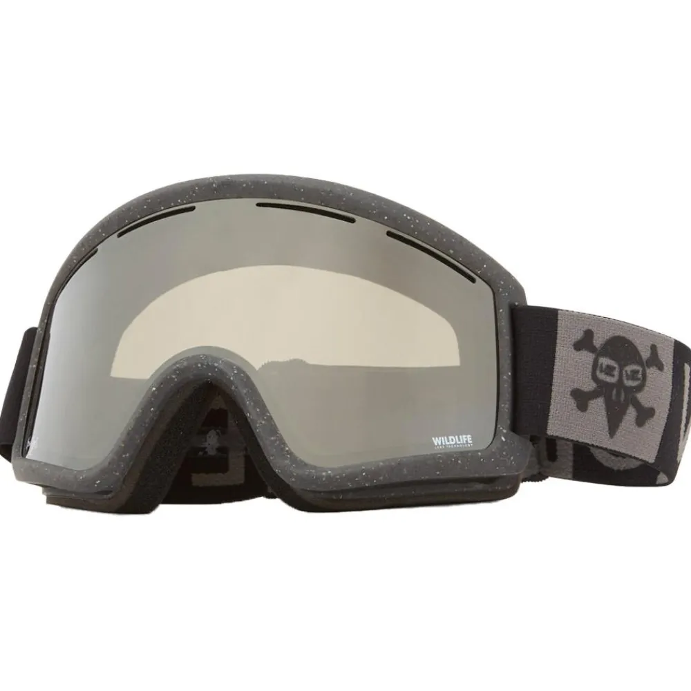 Masques Femme|Masques Homme<Von Zipper Masque de Ski Cleaver Kevin Jones Sig Stone Satin Wildlife Silver Chrome + Clear Fire Chrome