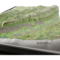 Carte 3D<Deniveles Massif De La Chartreuse + Cadre