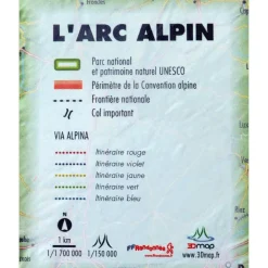 Carte 3D<3DMAP Massif De L'arc Alpin + Cadre