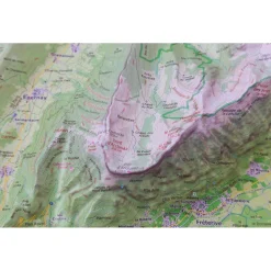 Carte 3D<Deniveles Massif Des Bauges + Cadre