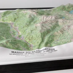 Carte 3D<Deniveles Massif Du Beaufortain + Cadre